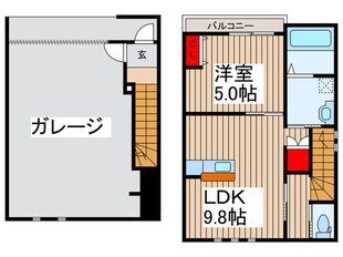 いえガレージＢの物件間取画像